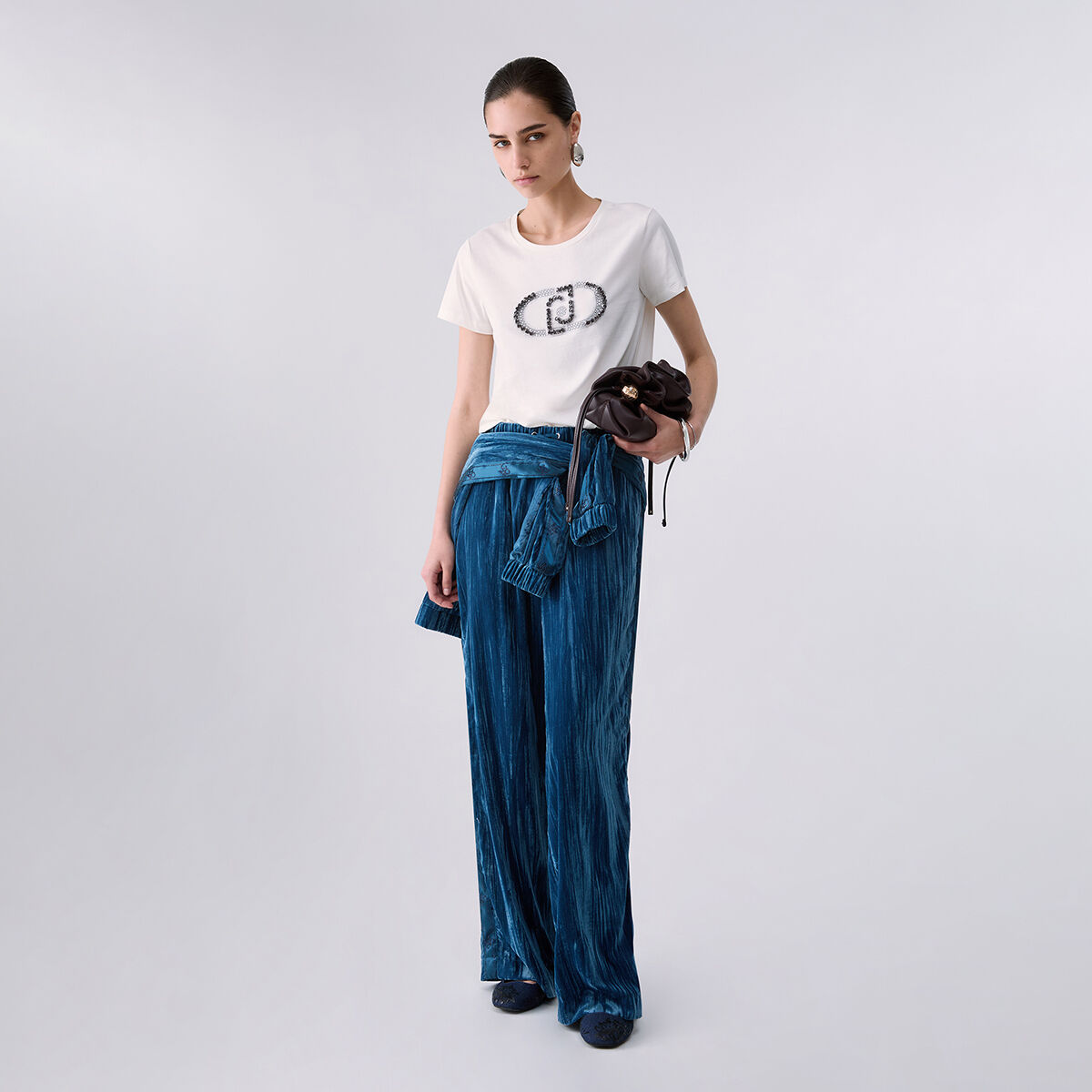 T-shirt avec logo monogramme, LIU JO