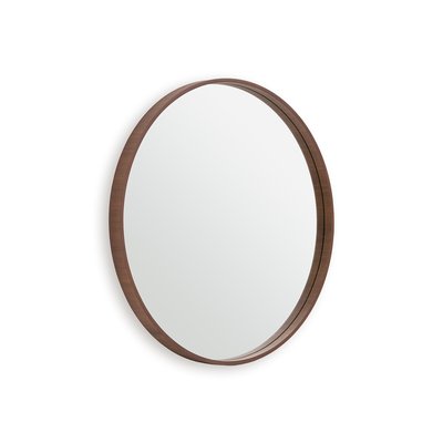 Ronde spiegel, fineer notenhout Ø80 cm, Alaria LA REDOUTE INTERIEURS