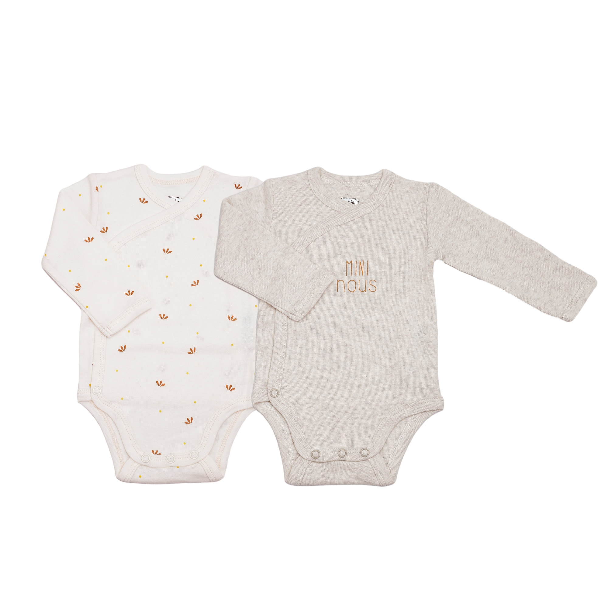 Lot de 2 bodies bébé manches longues - Mini nous, TROIS KILOS SEPT