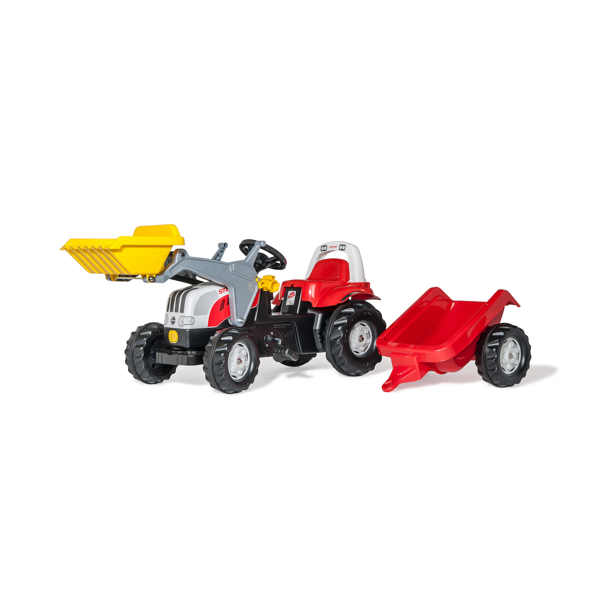 Tracteur a pedales + remorque rollyKid Steyr 6165 CVT, ROLLY TOYS