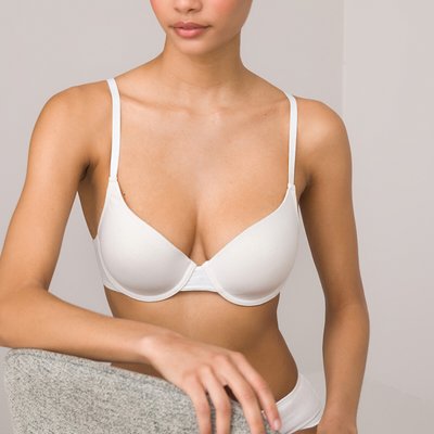 Cottone Plain Padded Bra in Cotton LA REDOUTE COLLECTIONS