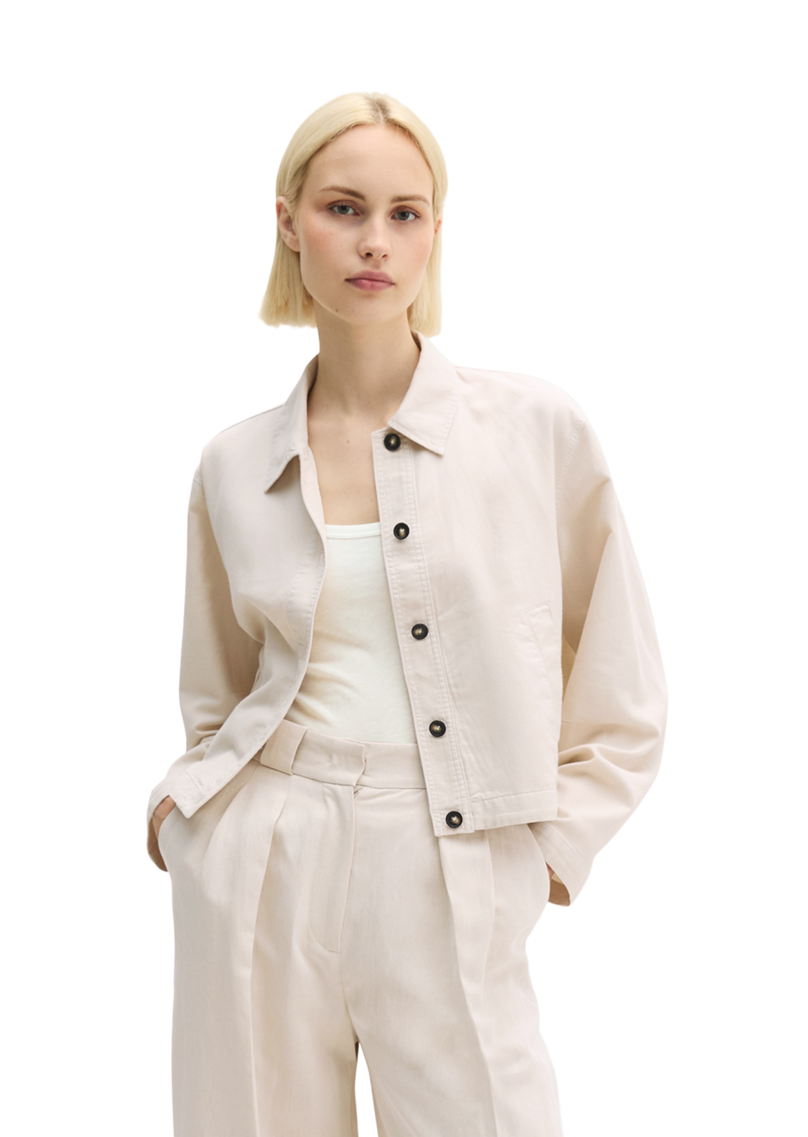 Veste d'intérieur A-Shape en mélange de coton organique, de lyocell et de lin, MARC O'POLO