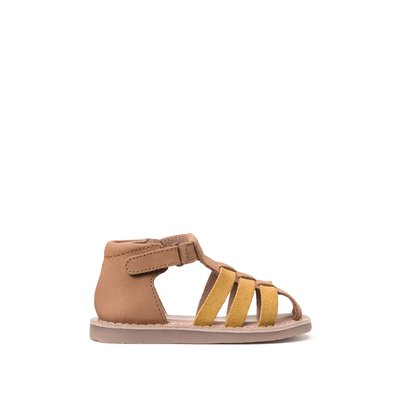 Kids Leather Sandals with Touch 'n' Close Fastening LA REDOUTE COLLECTIONS