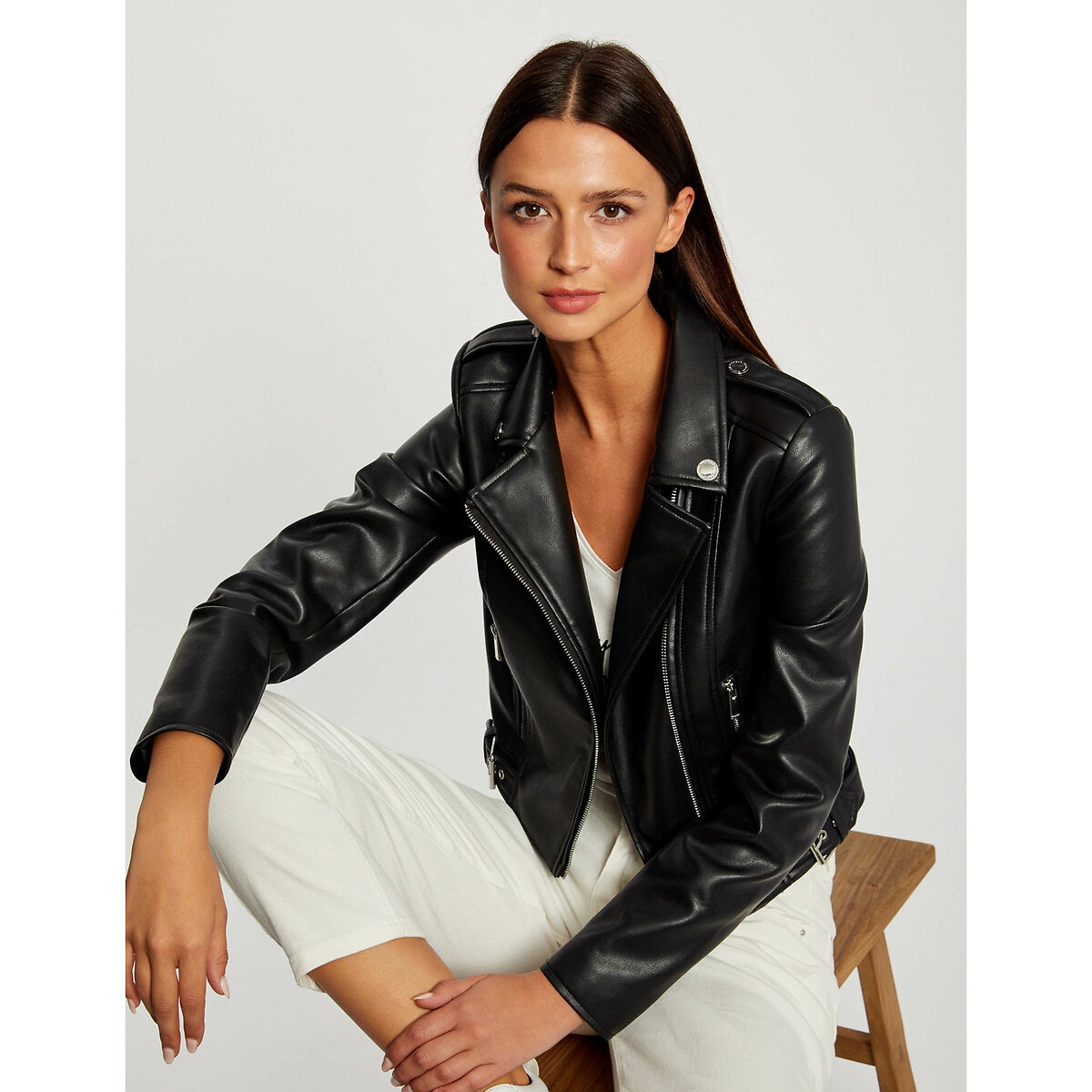 Blouson simili noir femme La Redoute