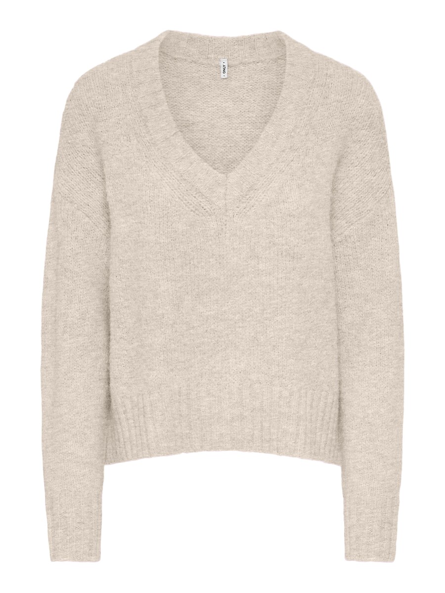Long Sleeve V-Neck Jumper, ONLY