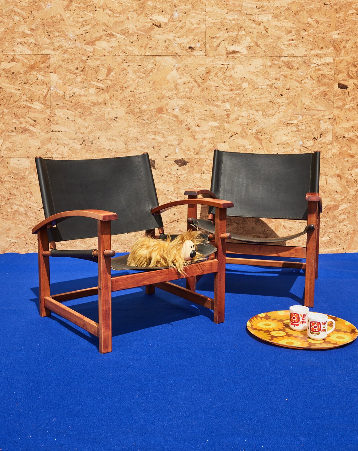 Paire de fauteuils designer en cuir Jakob N°1273 - Bon état, DEBONGOUT