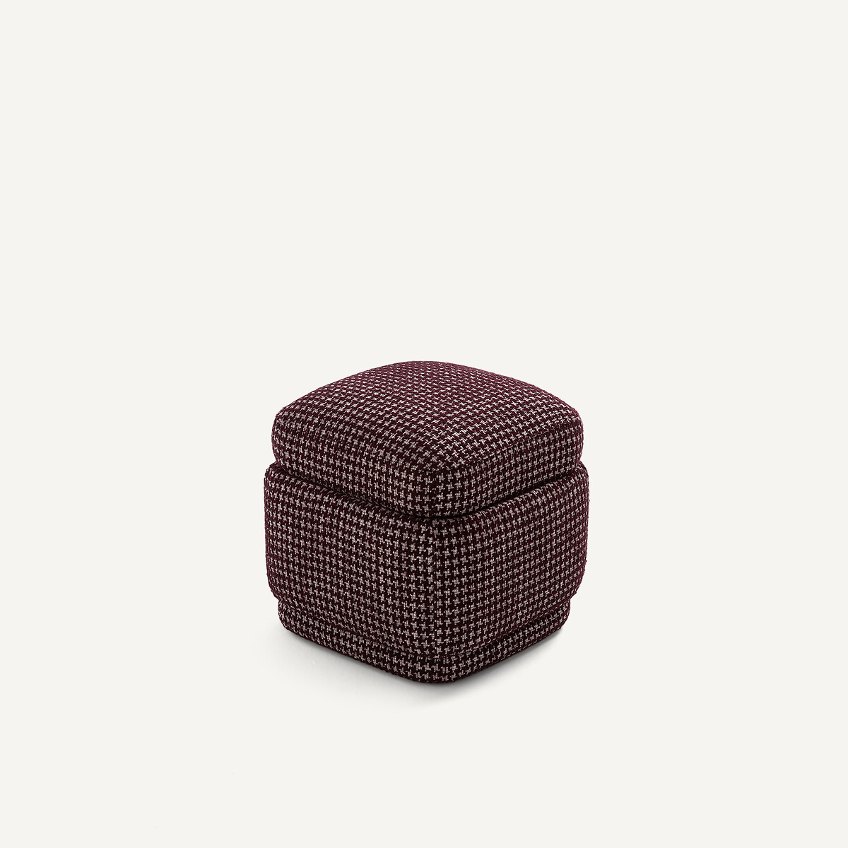 Pouf en jacquard pied de poule, CLEOPHEE, AM.PM