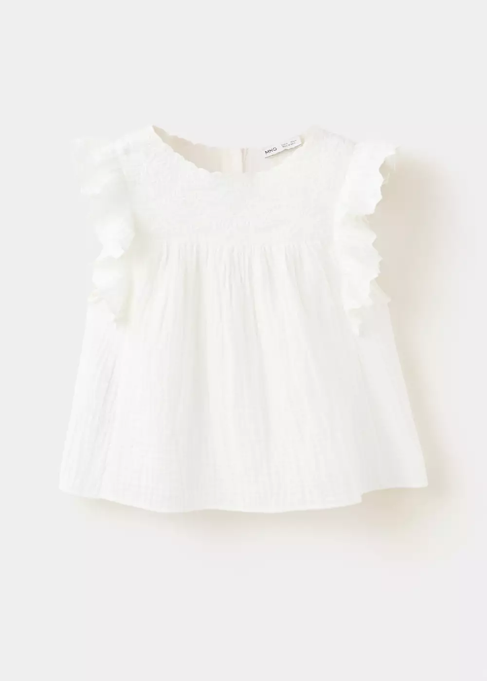 Blouse coton broderies, MANGO KIDS