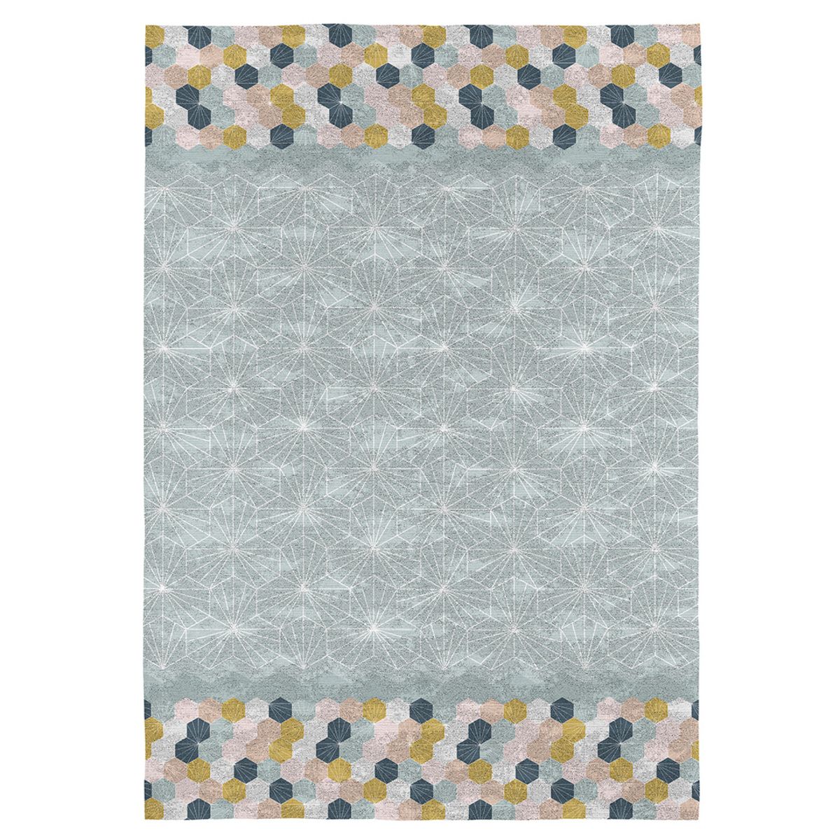 IMPRESSION ART - Tapis extra-doux effet peinture gris clair 120x170