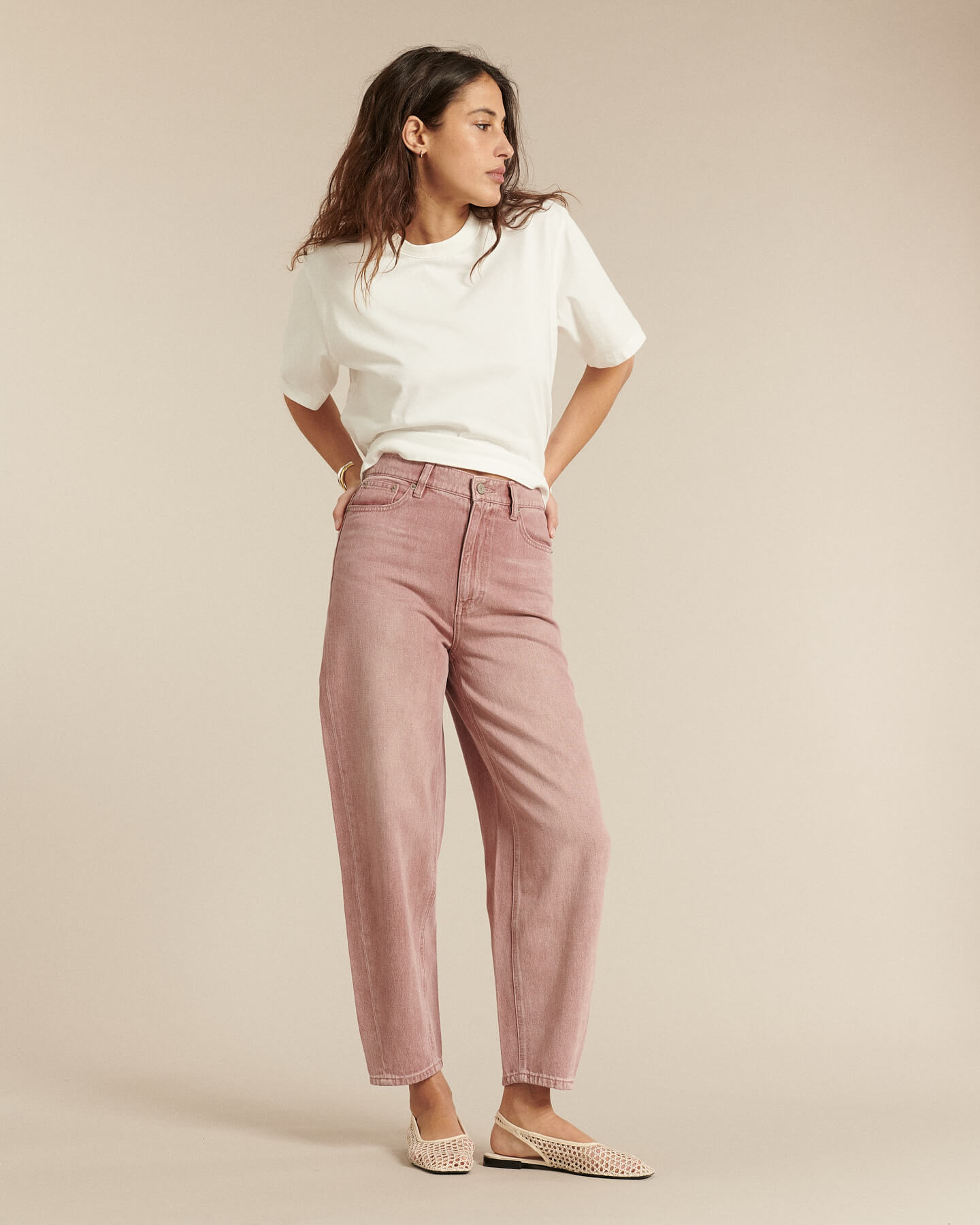 JEANS BALLON TAILLE HAUTE DENIM AUTHENTIQUE, LABDIP