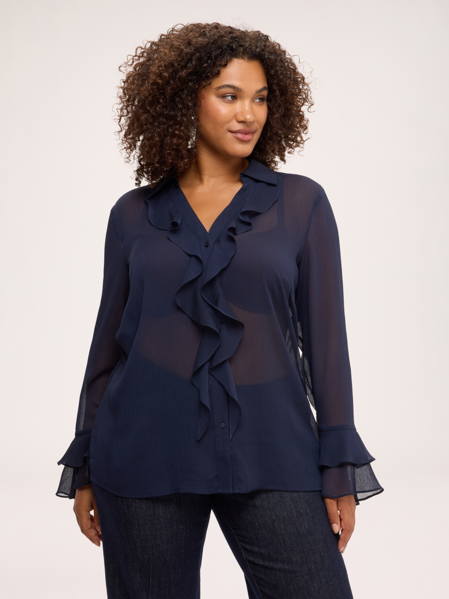 Blouse à volants, FIORELLA RUBINO