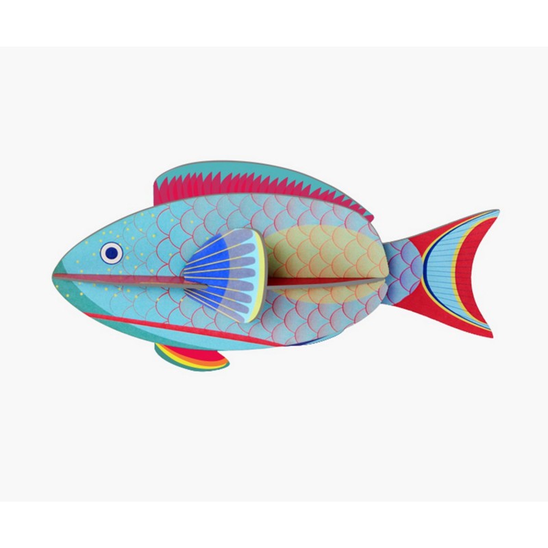 Décoration murale carton Poisson-perroquet, STUDIO ROOF