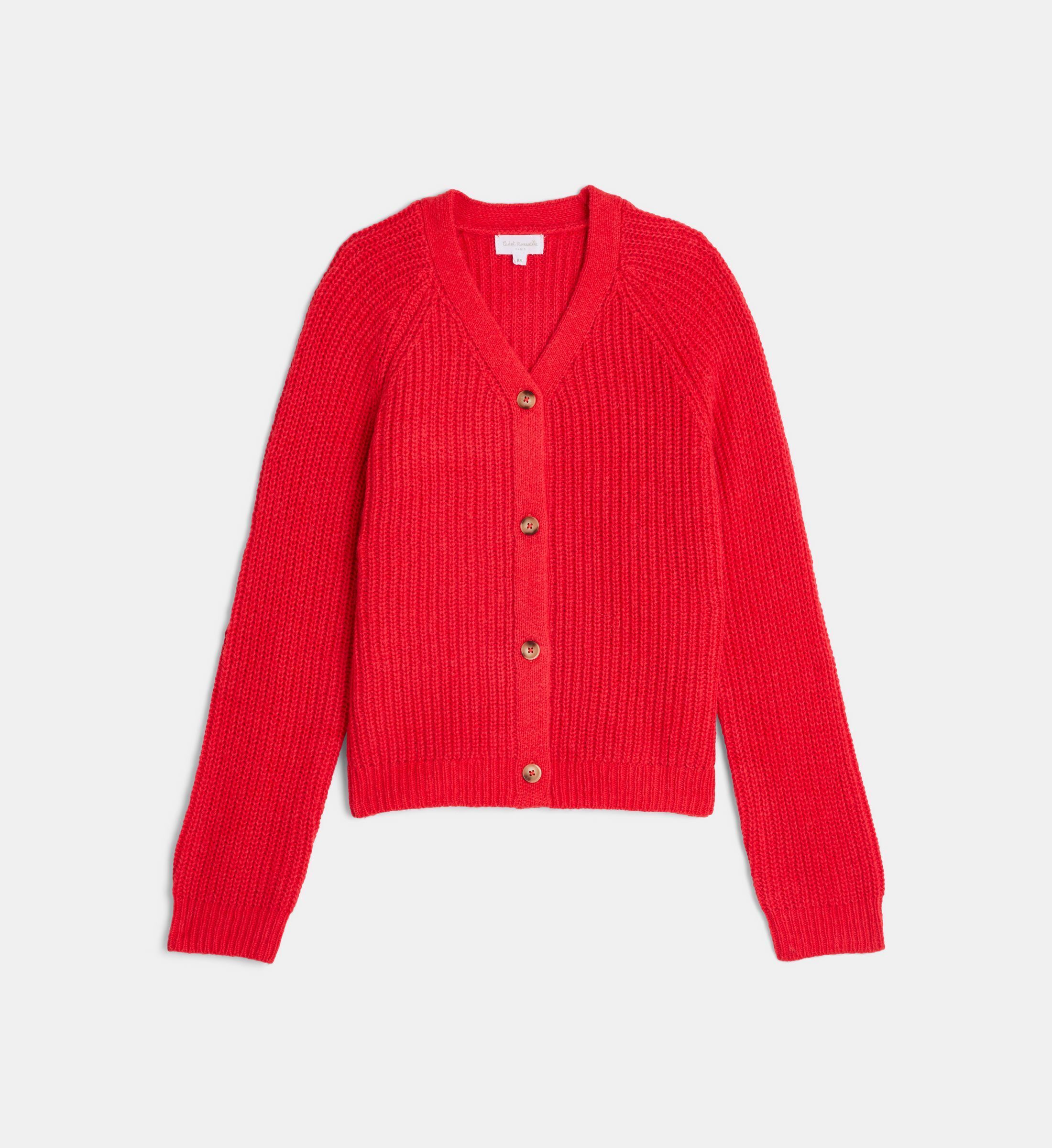 Gilet tabelinda col v et boutons, CADET ROUSSELLE