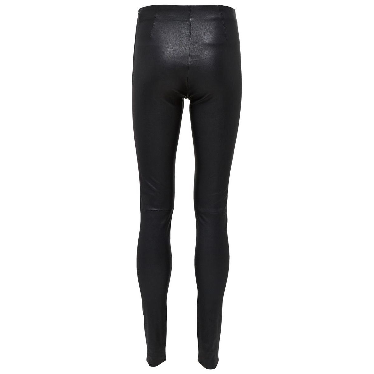 Leggings agneau en cuir black Selected Femme La Redoute