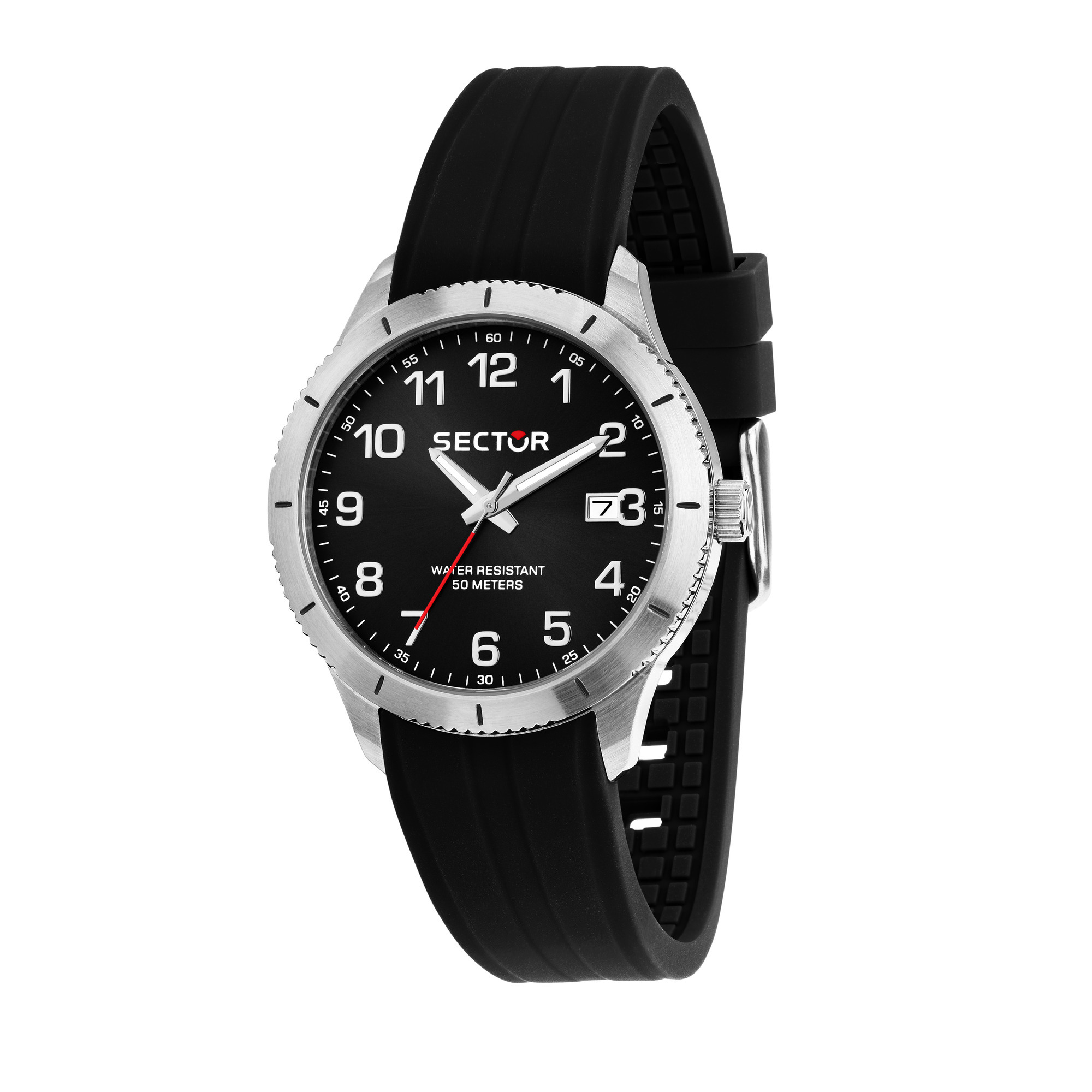 Montre analogique en acier, silicone 270, SECTOR NO LIMITS