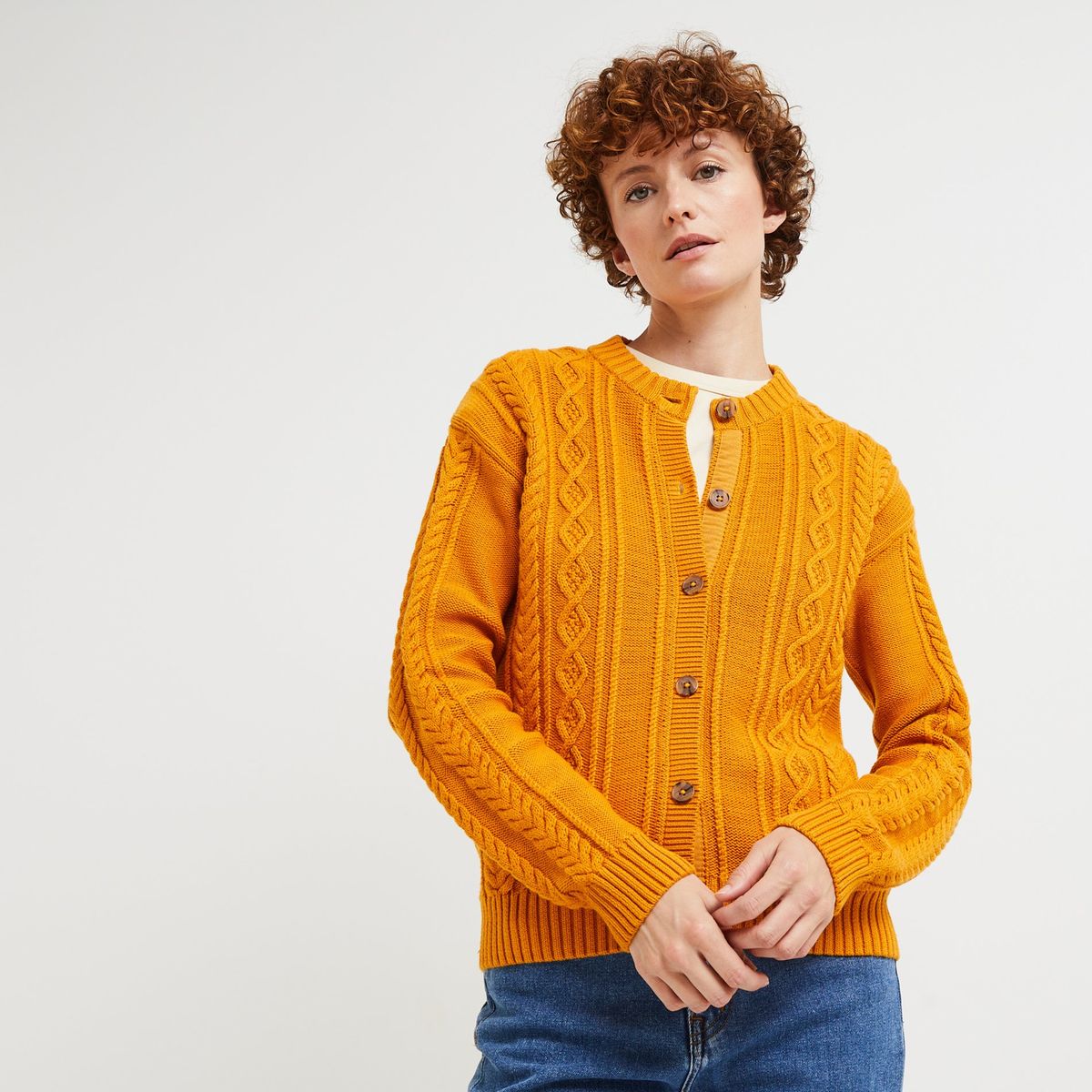 Cardigan jaune femme La Redoute