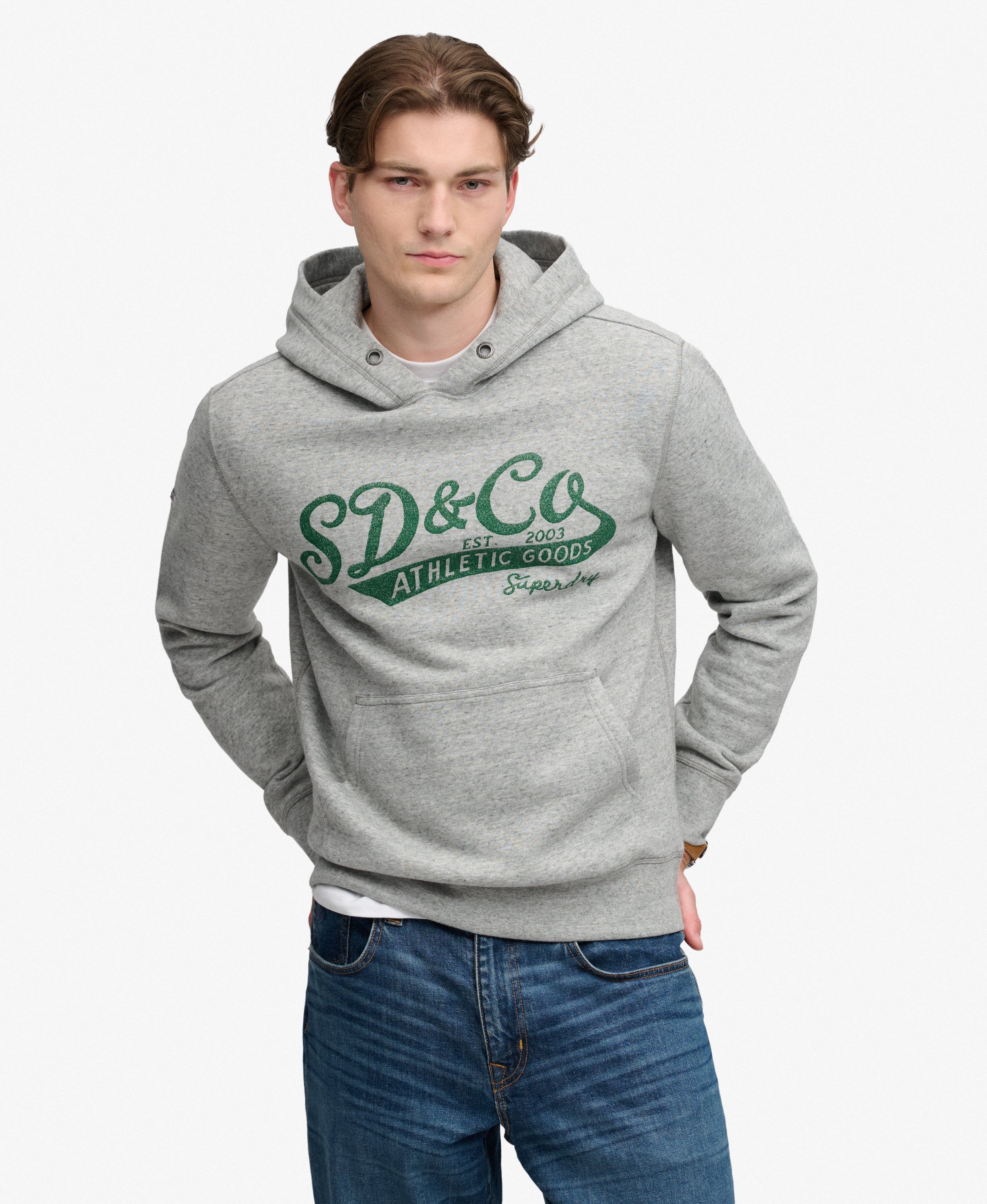 Sweat à capuche Vintage Script, SUPERDRY