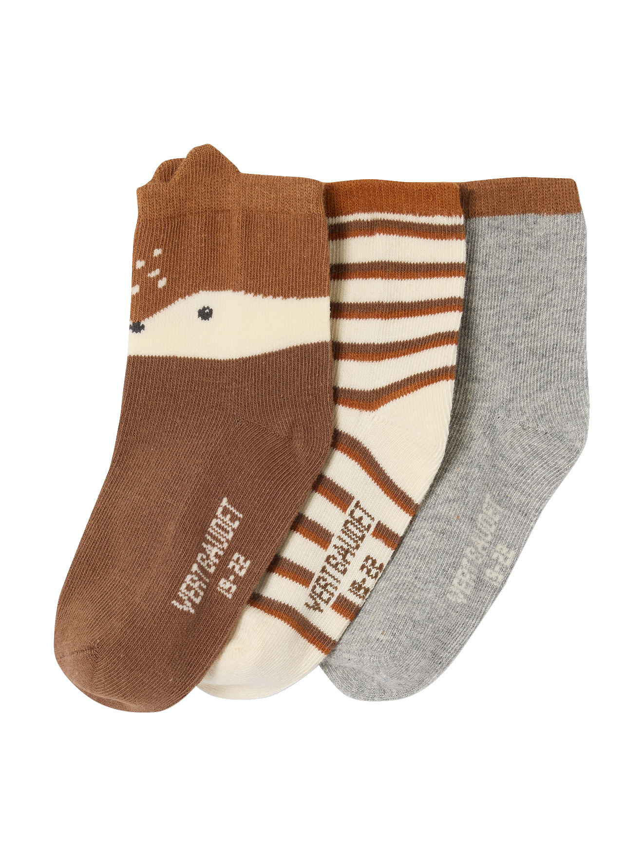Lot de 3 paires de chaussettes « renard », VERTBAUDET