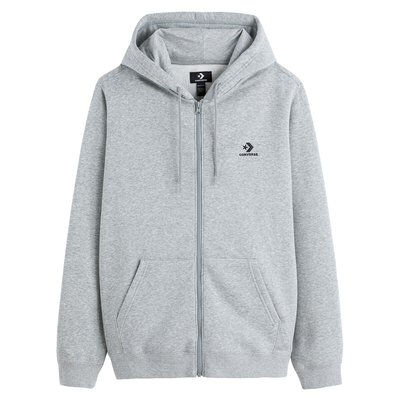Star Chevron Unisex Hoodie with Embroidered Logo and Zip Fastening in Cotton Mix CONVERSE