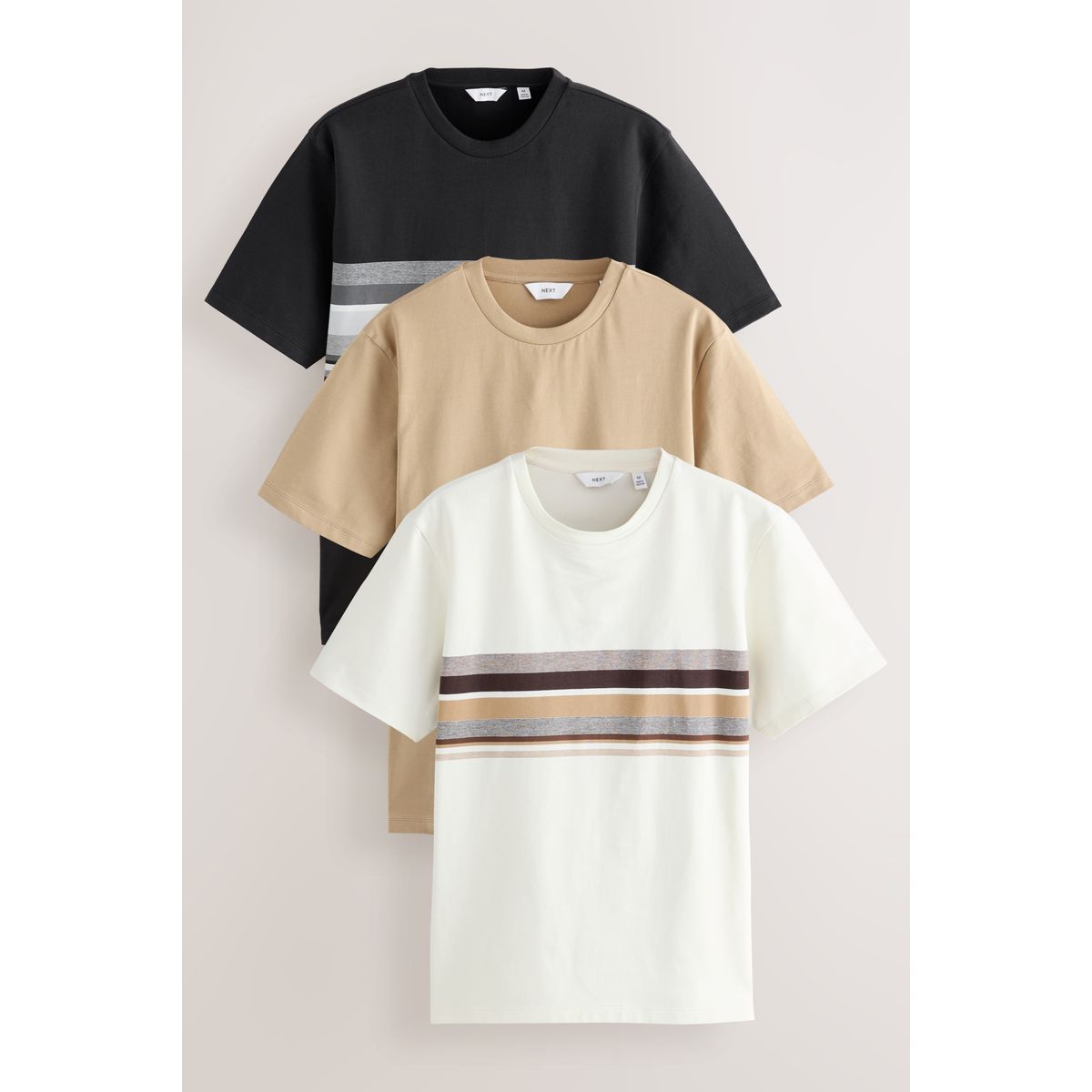 T-shirt en color-block, lot de 3, NEXT
