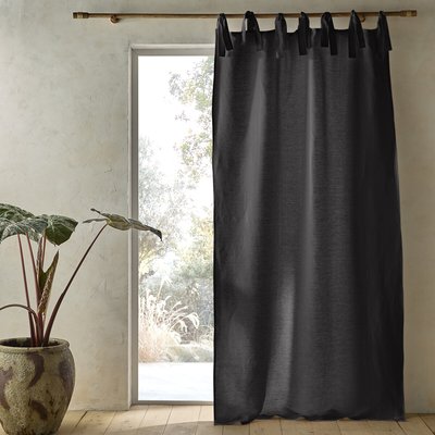Colin Linen Lined Curtain with Ties AM.PM