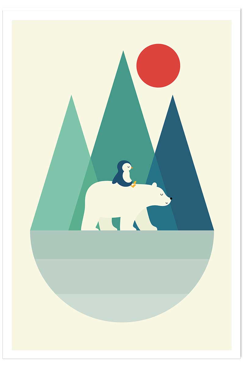 Affiche walking on the moon, HEXOA