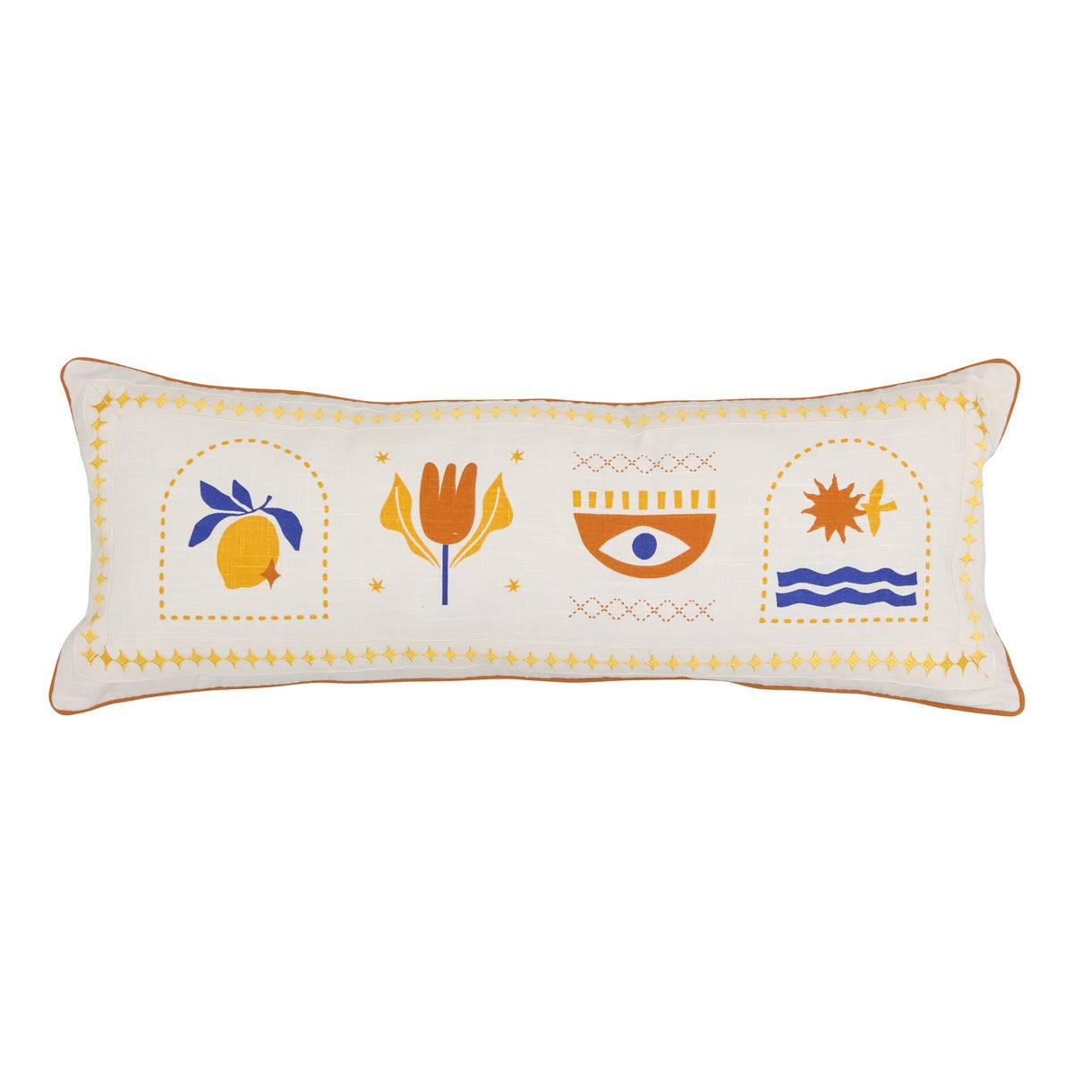 Coussin déhoussable en coton LIBERTAD, ATMOSPHERA
