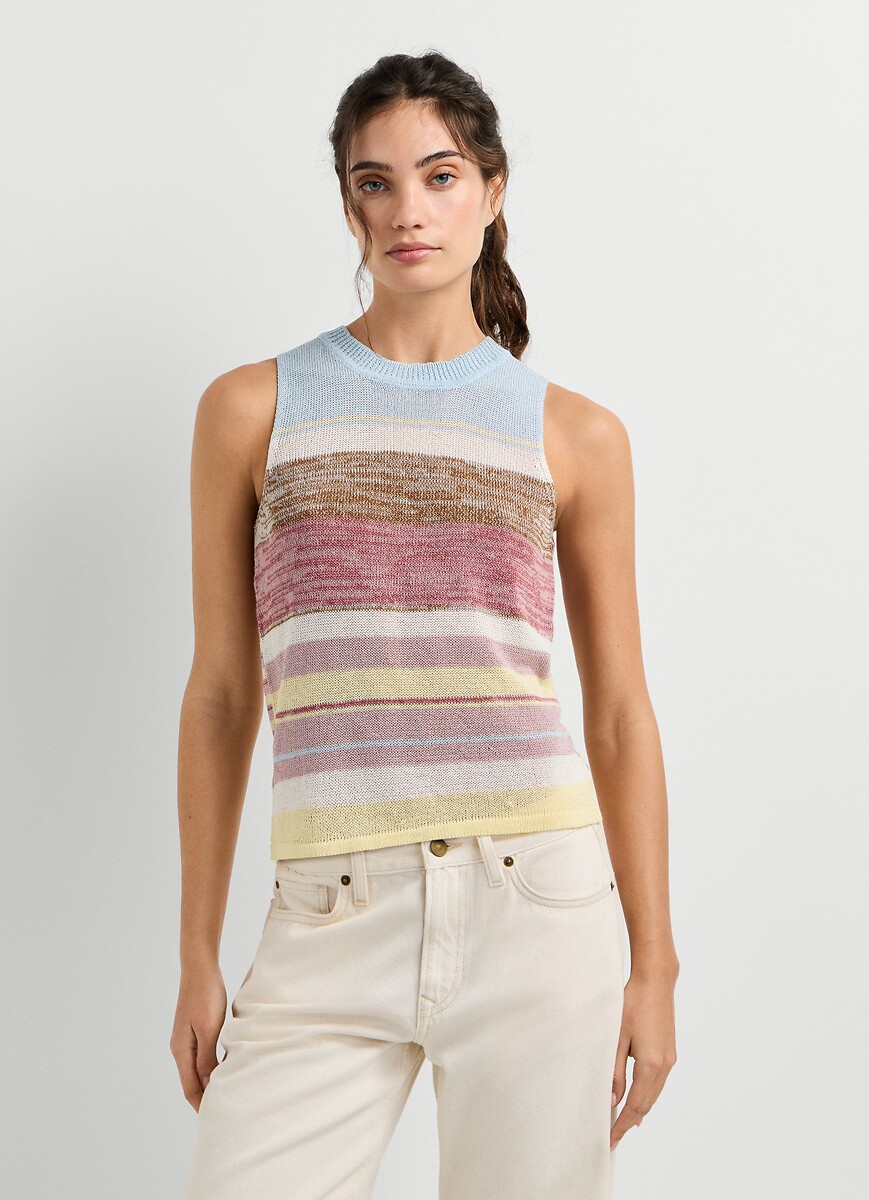 Pull sans manches à rayures, PEPE JEANS