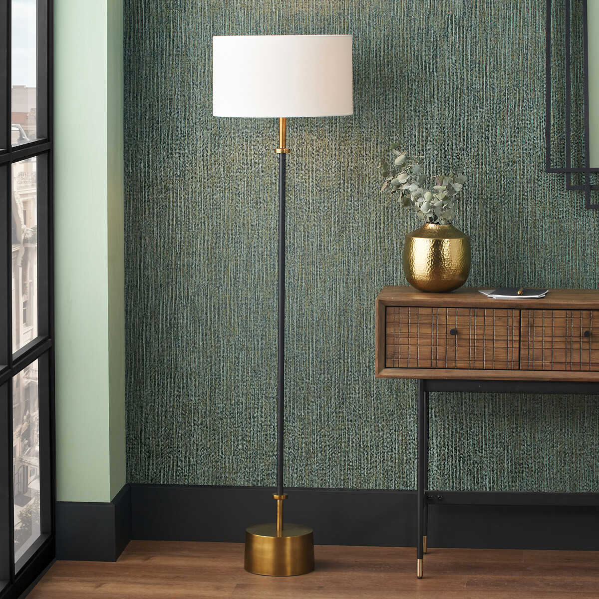 Antoinette Brass Metal Floor Lamp Base, SO'HOME