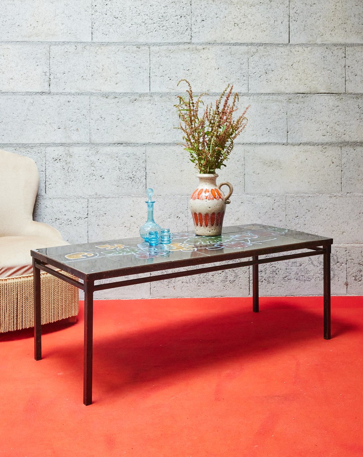 Table basse en céramique Donna N°1024 - Bon état, DEBONGOUT