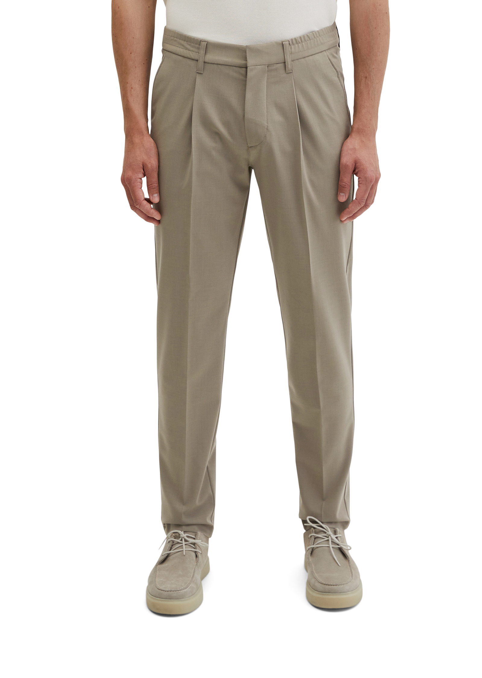 Pantalon modèle Morot Jogger Travel Collection en Technical Wool Blend léger, MARC O'POLO