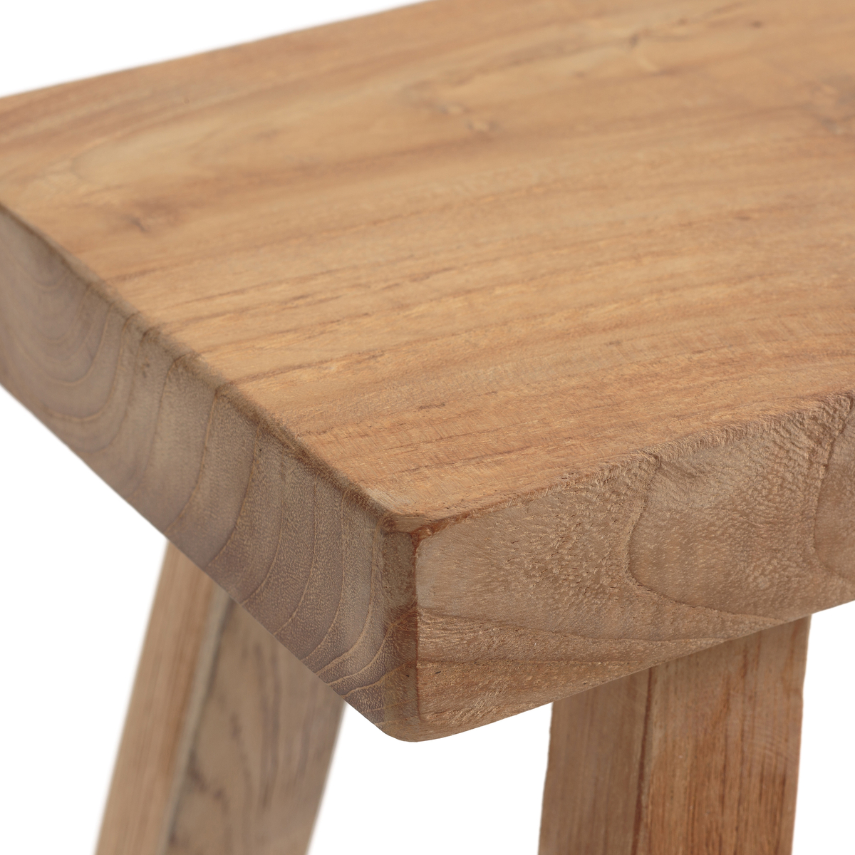 Product photograph of Fagfred Solid Teak Stool from La Redoute UK