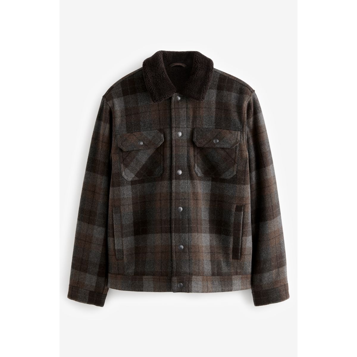 Veste aux carreaux manches longues, NEXT