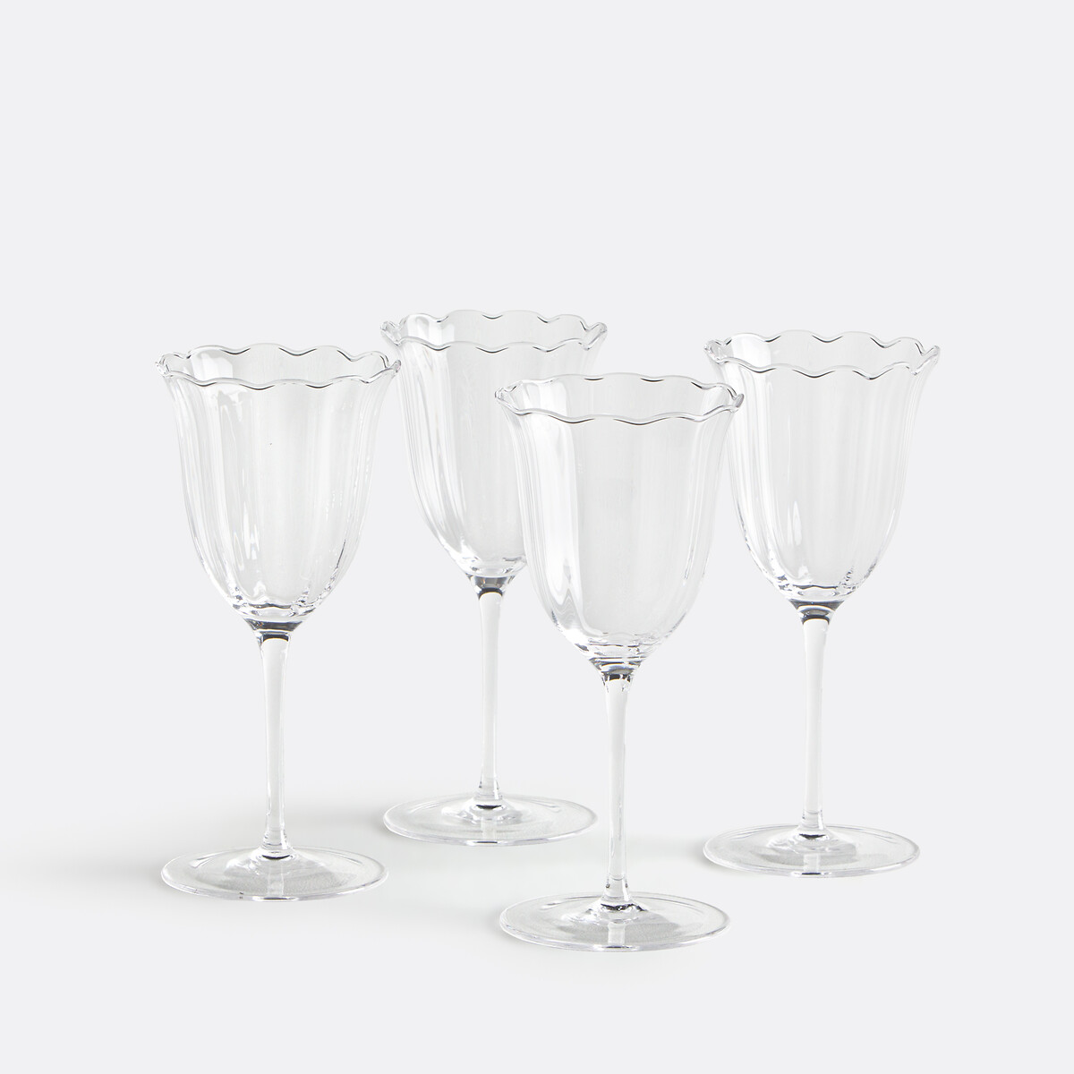 Set van 4 wijnglazen, bloemvormig, LYSSA, LA REDOUTE INTERIEURS
