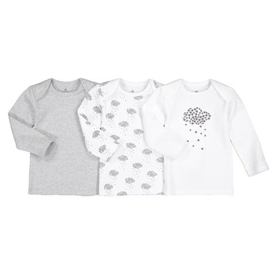 Pack of 3 Vests in Organic Cotton, Birth-3 Years LA REDOUTE COLLECTIONS
