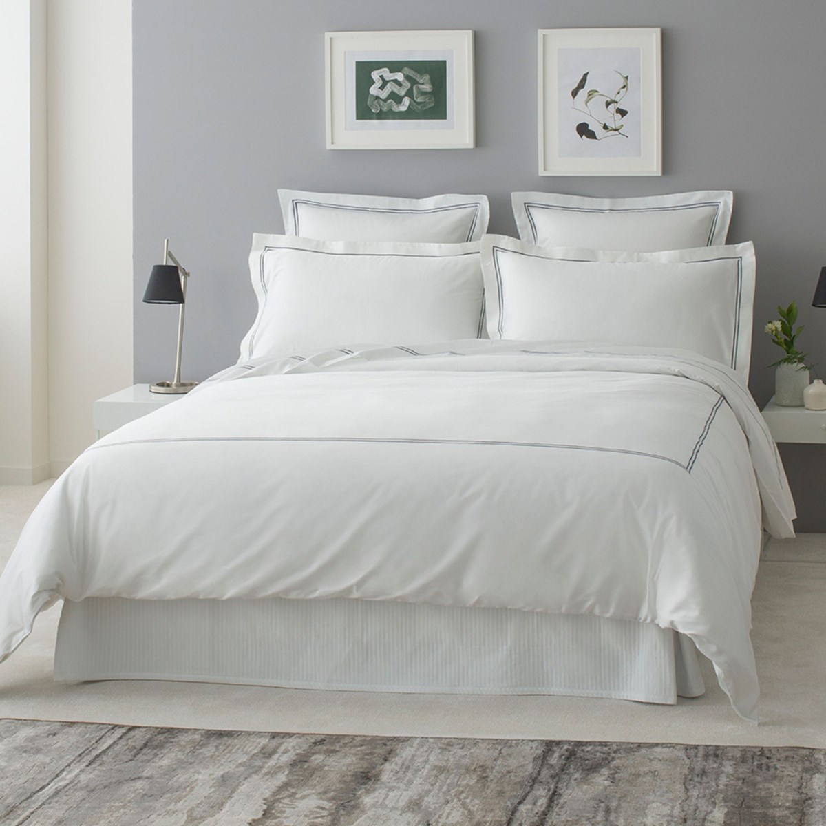 Drap plat satin de coton égyptien ELEGANCE, MPC MAISON