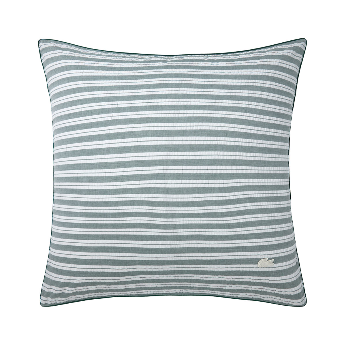 Taie d'oreiller en percale de coton seersucker, L SEERLINE, LACOSTE HOME
