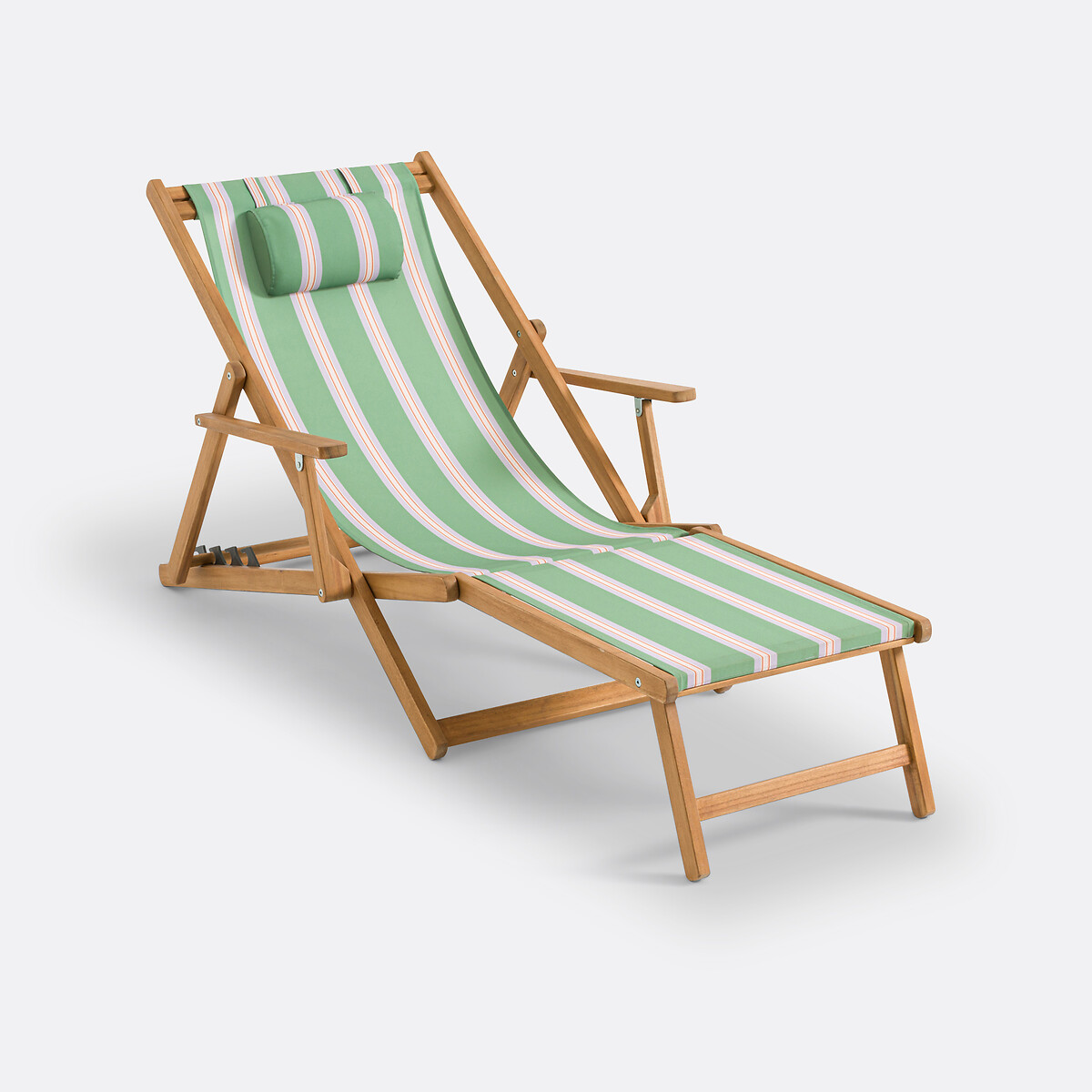 Chaise longue acacia e tela, Veniza, LA REDOUTE INTERIEURS