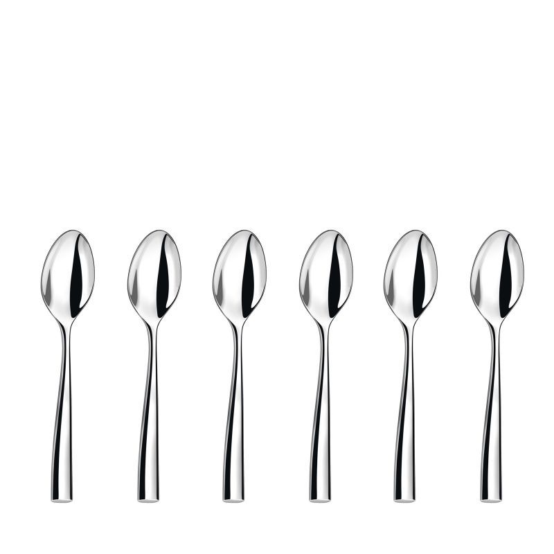 Sambonet Rock 6 Cuillères à Moka - Set Élégant Pour Café Italien