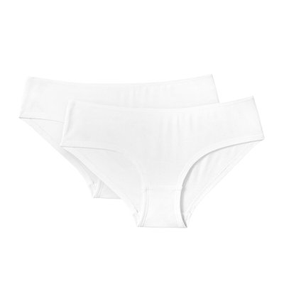 Pack of 2 Plain Shorts in Cotton LA REDOUTE COLLECTIONS