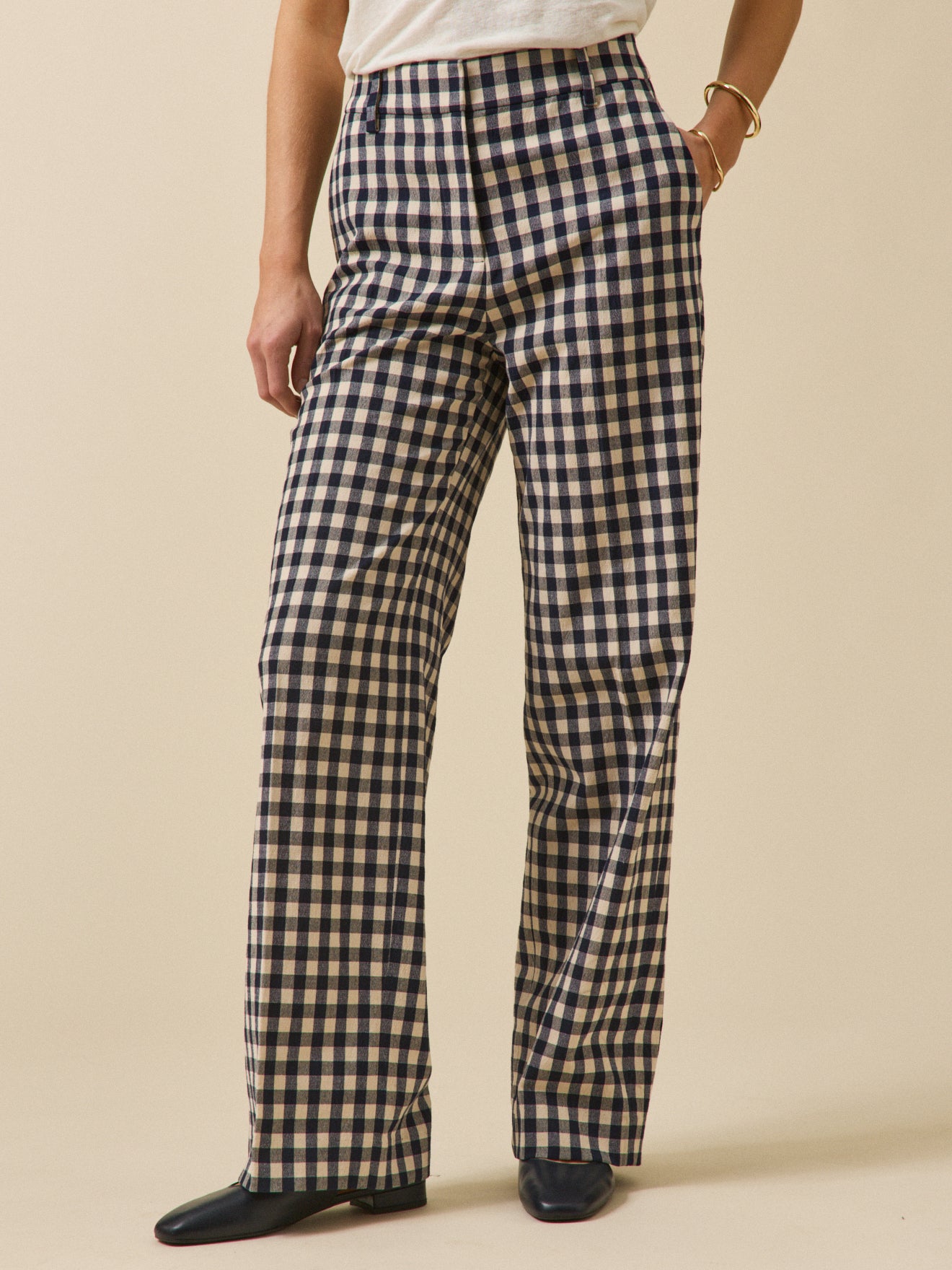 Pantalon tailleur vichy  Juliette, CYRILLUS