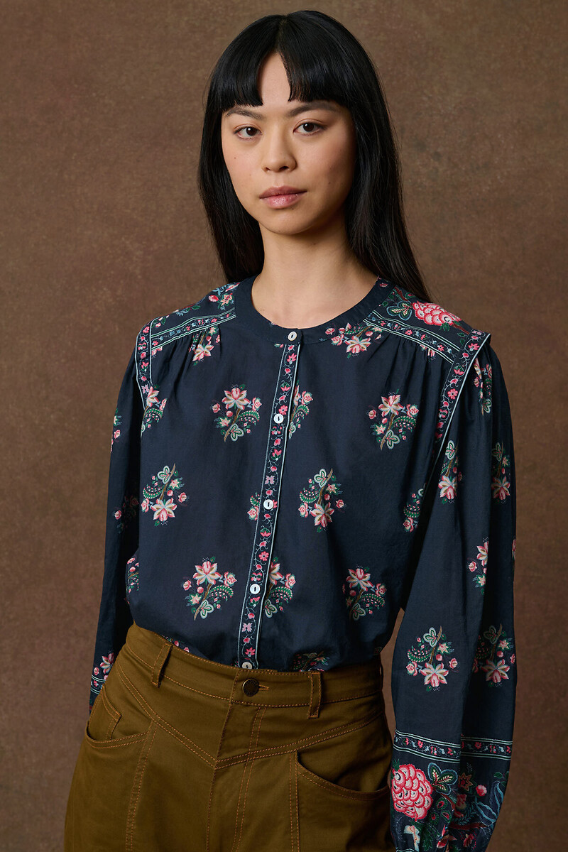 Blouse col rond imprimé floral, JANE, LOUISE MISHA