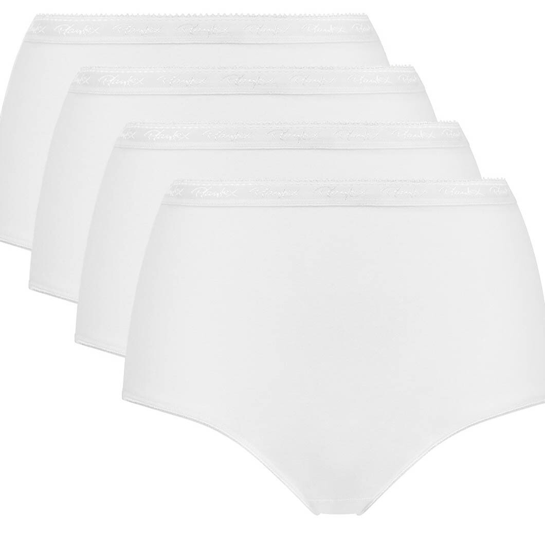 Pack of 4 Maxi Knickers in Organic Cotton, PLAYTEX