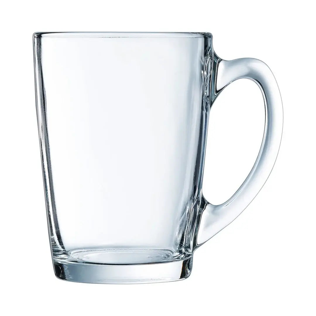 6 mugs en verre transparents 32 cl -NEW MORNING, LUMINARC