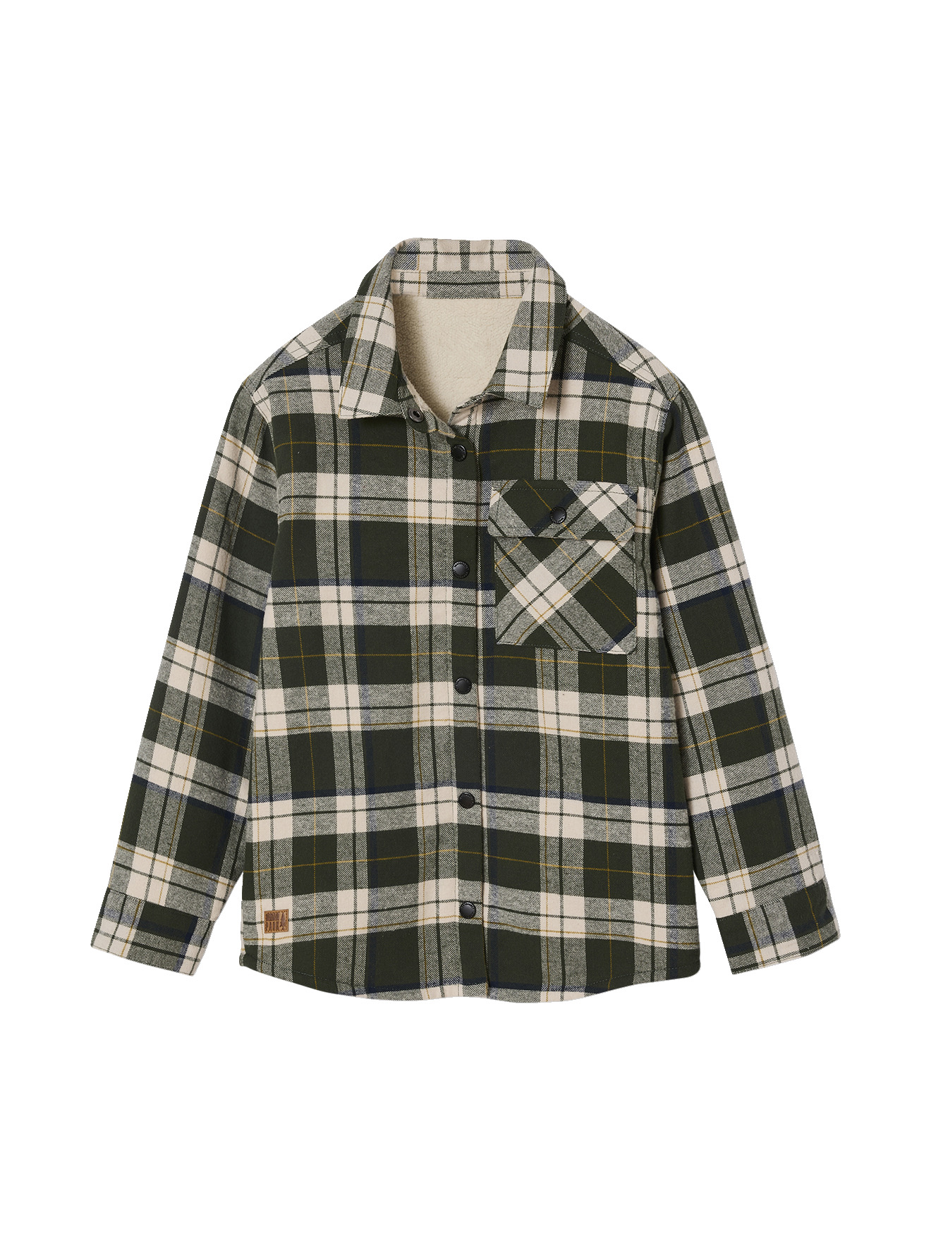 Chemise flanelle carreaux GA doublée Sherpa, VERTBAUDET