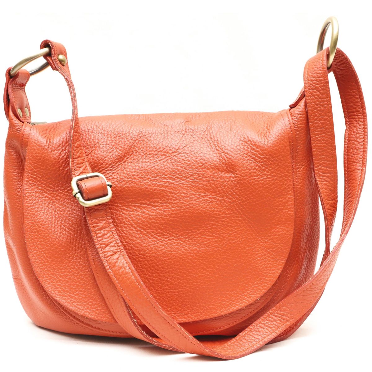 Sac orange online cuir