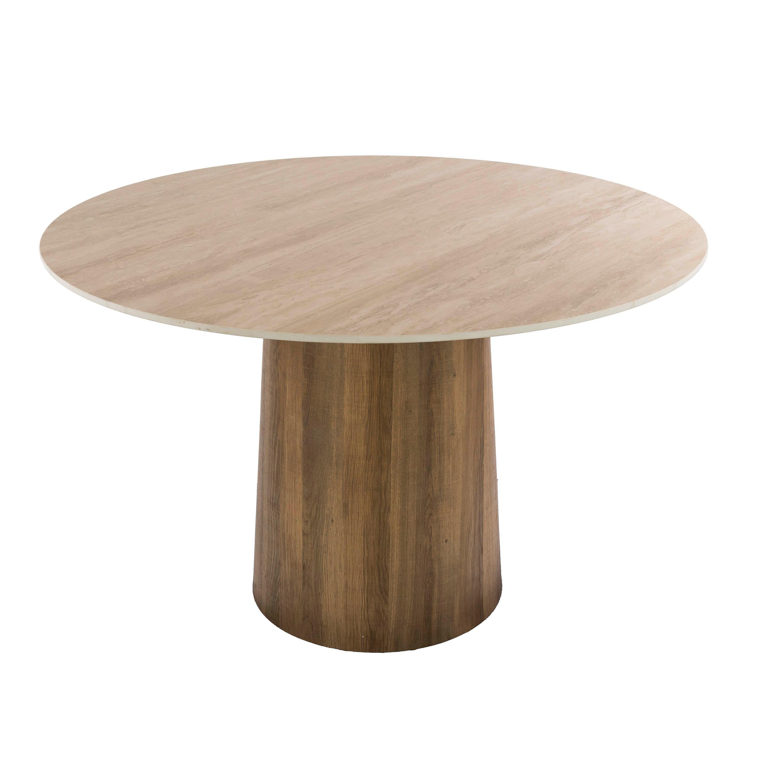 Table à manger ronde en céramique Ø120cm ASCOLI, PIER IMPORT