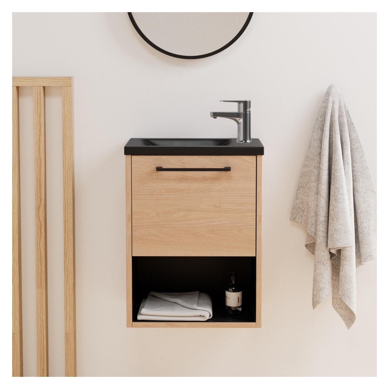 Ensemble meuble lave-mains + robinet NIKA, MOB IN