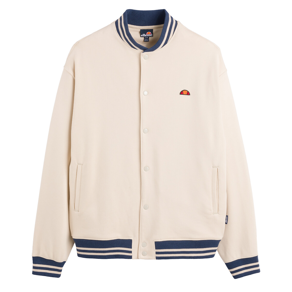 Small Embroidered Logo Jacket in Cotton Mix with Buttons