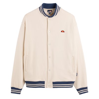 Small Embroidered Logo Jacket in Cotton Mix with Buttons ELLESSE